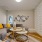 cozy clubhouse lounge with accent wall
